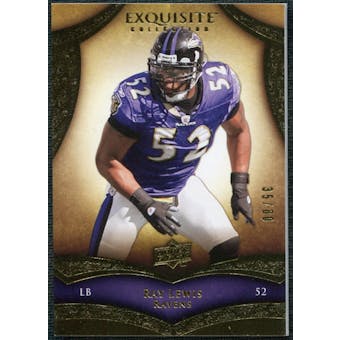 2009 Upper Deck Exquisite Collection #22 Ray Lewis /80