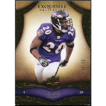 2009 Upper Deck Exquisite Collection #54 Ed Reed /80