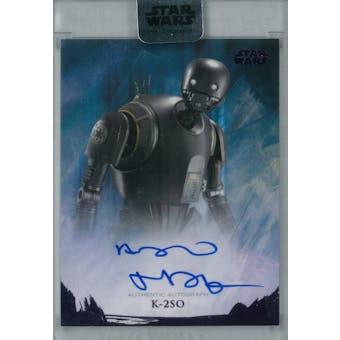 Alan Tudyk 2018 Topps Star Wars Stellar Signatures K-2SO Autograph #/10 (Reed Buy)