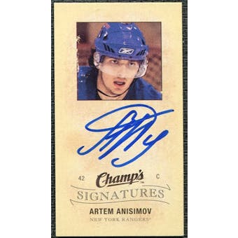 2009/10 Upper Deck Champ's Signatures #CSAA Artem Anisimov Autograph
