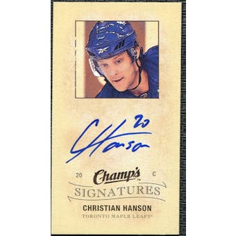 2009/10 Upper Deck Champ's Signatures #CSCH Christian Hanson Autograph