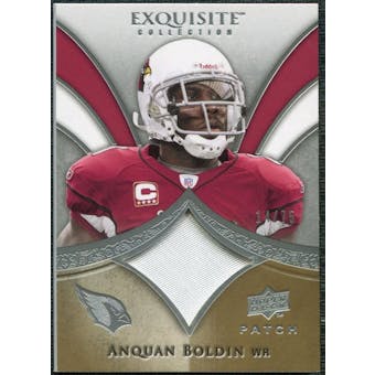 2009 Upper Deck Exquisite Collection Patch #PAB Anquan Boldin /75