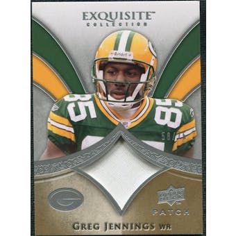 2009 Upper Deck Exquisite Collection Patch #PGJ Greg Jennings /75