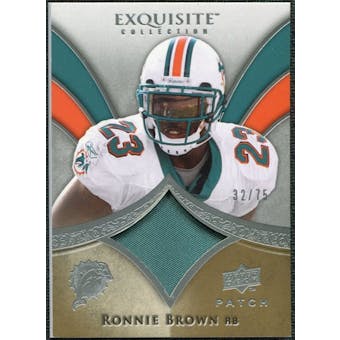 2009 Upper Deck Exquisite Collection Patch #PRB Ronnie Brown /75