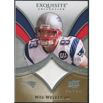 2009 Upper Deck Exquisite Collection Patch #PWW Wes Welker /75
