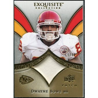 2009 Upper Deck Exquisite Collection Patch Gold #PBO Dwayne Bowe /40