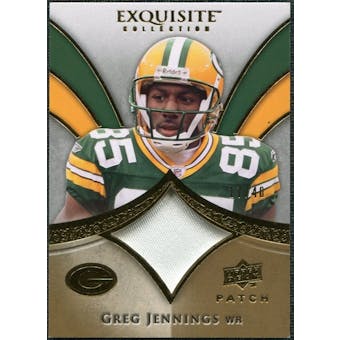 2009 Upper Deck Exquisite Collection Patch Gold #PGJ Greg Jennings /40