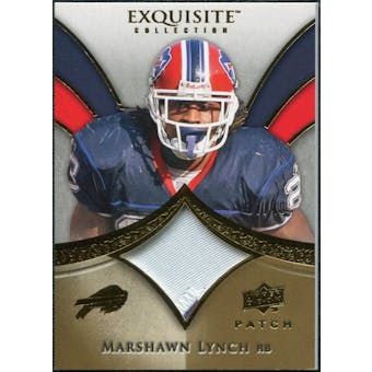 2009 Upper Deck Exquisite Collection Patch Gold #PML Marshawn Lynch 17/40