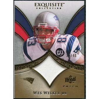 2009 Upper Deck Exquisite Collection Patch Gold #PWW Wes Welker /40