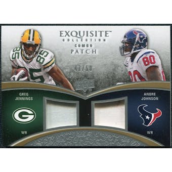2009 Upper Deck Exquisite Collection Patch Combos #JJ Andre Johnson Greg Jennings /50