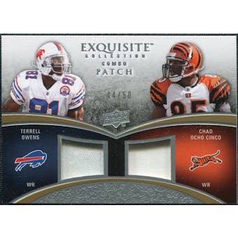 2009 Upper Deck Exquisite Collection Patch Combos #OJ Chad Johnson Terrell Owens 44/50