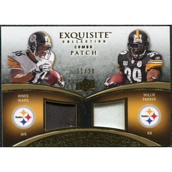 2009 Upper Deck Exquisite Collection Patch Combos Gold #WP Hines Ward Willie Parker 11/20