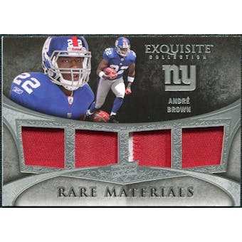 2009 Upper Deck Exquisite Collection Rare Materials #4AB Andre Brown /35