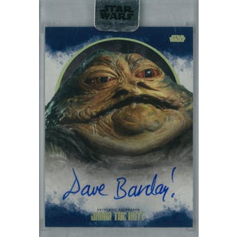 Dave Barclay 2017 Topps Star Wars Stellar Signatures Jabba The Hutt Autograph #/25 (Reed Buy)