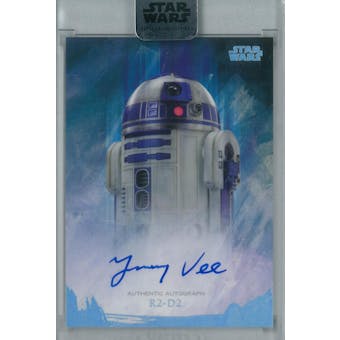 Jimmy Vee 2018 Topps Star Wars Stellar Signatures R2-D2 Autograph #/40 (Reed Buy)