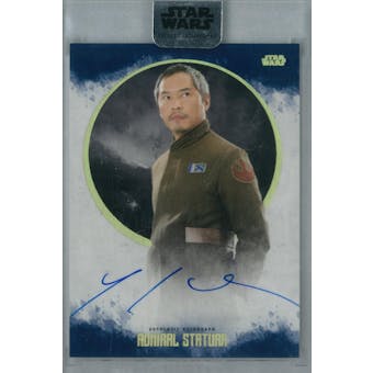Ken Leung 2017 Topps Star Wars Stellar Signatures Admiral Statura Autograph #/25 (Reed Buy)