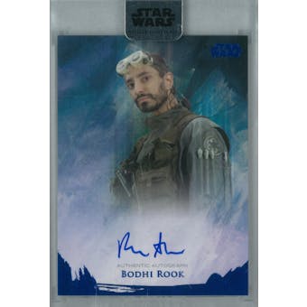 Riz Ahmed 2018 Topps Star Wars Stellar Signatures Bodhi Rook Autograph #/25 (Reed Buy)