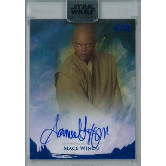 Samuel L. Jackson 2018 Topps Star Wars Stellar Signatures Mace Windu Autograph #/25 (Reed Buy)