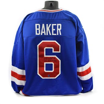 Bill Baker Autographed USA Miracle on Ice Blue Jersey w/ 1980 Gold Medal (DACW COA)