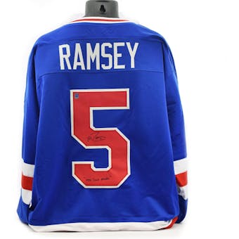 Mike Ramsey Autographed USA Miracle on Ice Blue Jersey w/ 1980 Gold Medal (DACW COA)