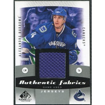 2010/11 Upper Deck SP Game Used Authentic Fabrics #AFAB Alexandre Burrows