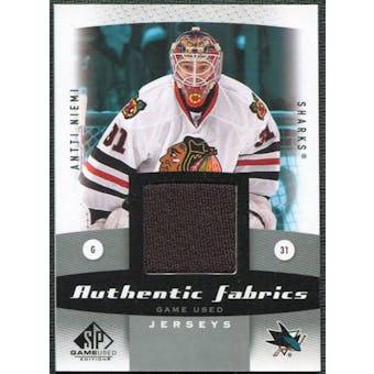 2010/11 Upper Deck SP Game Used Authentic Fabrics #AFAN Antti Niemi
