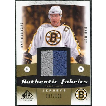 2010/11 Upper Deck SP Game Used Authentic Fabrics Gold #AFBO Ray Bourque 87/100