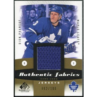 2010/11 Upper Deck SP Game Used Authentic Fabrics Gold #AFBS Borje Salming /100