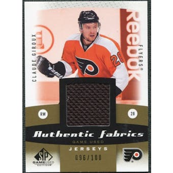 2010/11 Upper Deck SP Game Used Authentic Fabrics Gold #AFCG Claude Giroux 96/100