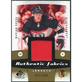 2010/11 Upper Deck SP Game Used Authentic Fabrics Gold #AFMH Marian Hossa /100