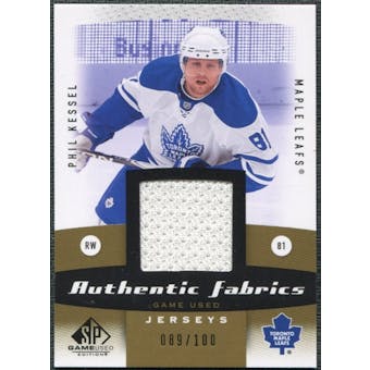 2010/11 Upper Deck SP Game Used Authentic Fabrics Gold #AFPK Phil Kessel /100
