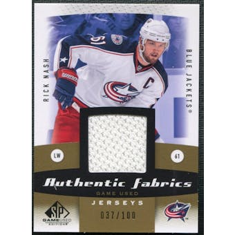 2010/11 Upper Deck SP Game Used Authentic Fabrics Gold #AFRN Rick Nash /100