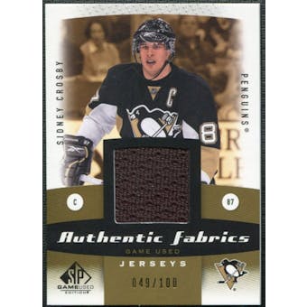 2010/11 Upper Deck SP Game Used Authentic Fabrics Gold #AFSC Sidney Crosby 49/100