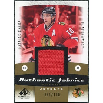 2010/11 Upper Deck SP Game Used Authentic Fabrics Gold #AFSH Patrick Sharp /100