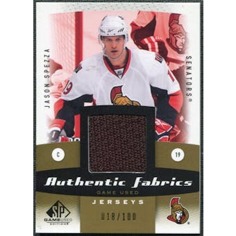 2010/11 Upper Deck SP Game Used Authentic Fabrics Gold #AFSP Jason Spezza /100