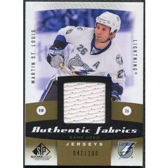 2010/11 Upper Deck SP Game Used Authentic Fabrics Gold #AFST Martin St. Louis /100
