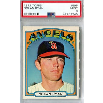 1972 Topps Baseball #595 Nolan Ryan PSA 9 (Mint) *2245 (Reed Buy)