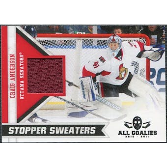 2010/11 Panini All Goalies Stopper Sweaters #6 Craig Anderson