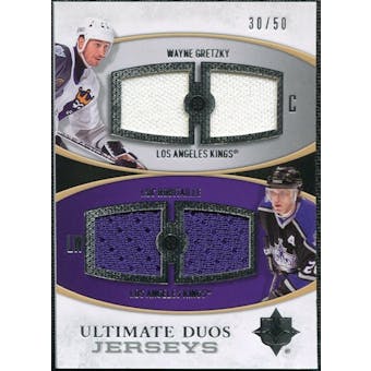 2010/11 Upper Deck Ultimate Collection Ultimate Jerseys Duos #UDJGR Wayne Gretzky Luc Robitaille /50