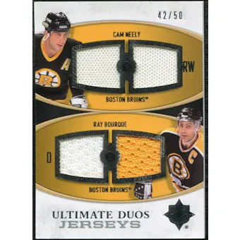 2010/11 Upper Deck Ultimate Collection Ultimate Jerseys Duos #UDJNB Ray Bourque Cam Neely /50