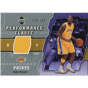 2005/06 Upper Deck Performance Clause Jerseys #KB Kobe Bryant /250