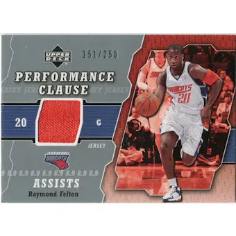2005/06 Upper Deck Performance Clause Jerseys #RF Raymond Felton /250