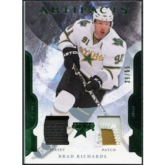 2011/12 Upper Deck Artifacts Jerseys Patch Emerald #35 Brad Richards /65