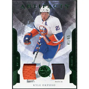 2011/12 Upper Deck Artifacts Jerseys Patch Emerald #83 Kyle Okposo /65