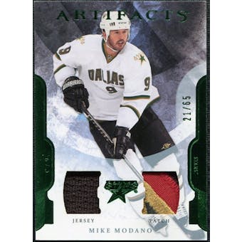 2011/12 Upper Deck Artifacts Jerseys Patch Emerald #90 Mike Modano /65