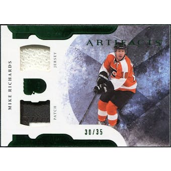 2011/12 Upper Deck Artifacts Horizontal Jerseys Patches Emerald #82 Mike Richards /35