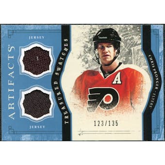 2011/12 Upper Deck Artifacts Treasured Swatches Blue #TSCP Chris Pronger /135