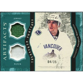 2011/12 Upper Deck Artifacts Treasured Swatches Jerseys Patches Emerald #TSAB Alexandre Burrows /35