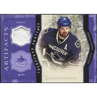 2011/12 Upper Deck Artifacts Treasured Swatches Purple #TSDS Daniel Sedin