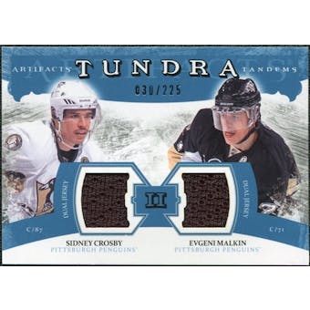 2011/12 Upper Deck Artifacts Tundra Tandems Jerseys Blue #TT2CM Sidney Crosby / Evgeni Malkin /225